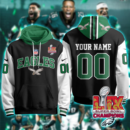 PHI Super Bowl LIX Champions Custom Hoodie