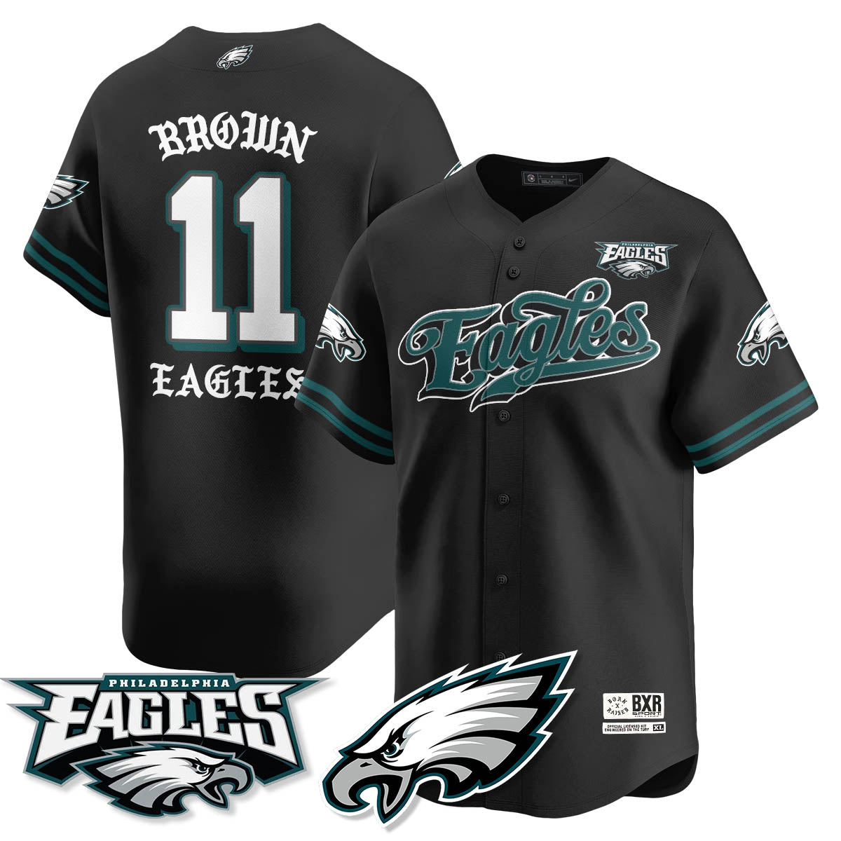 PHI Born x Raised Baseball Jersey - All Stitched