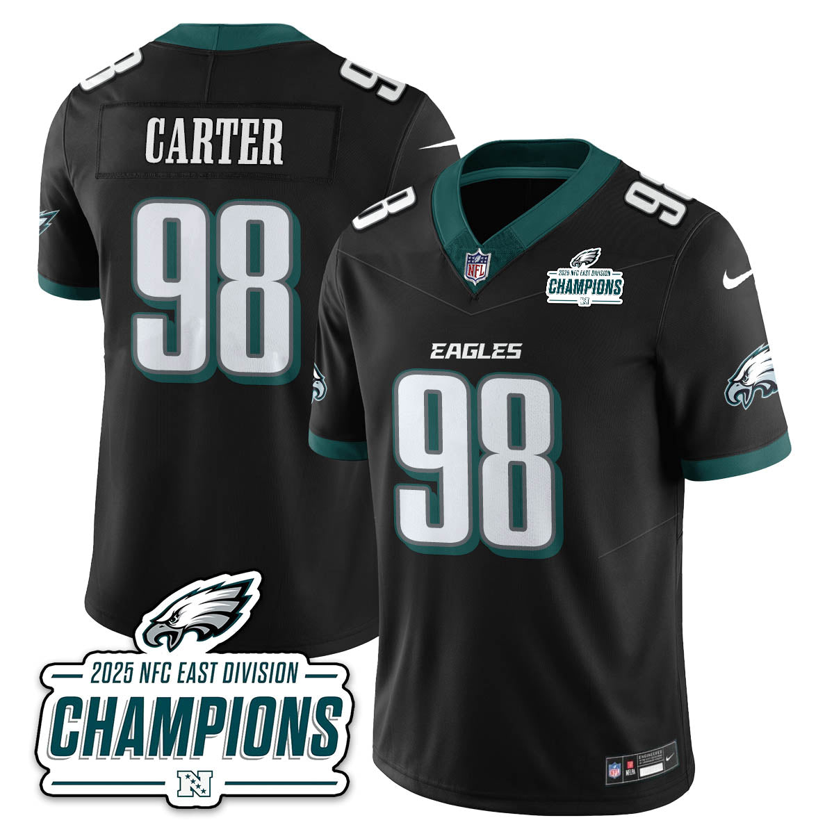 PHI NFC East Champions Vapor Limited Jersey - All Stitched