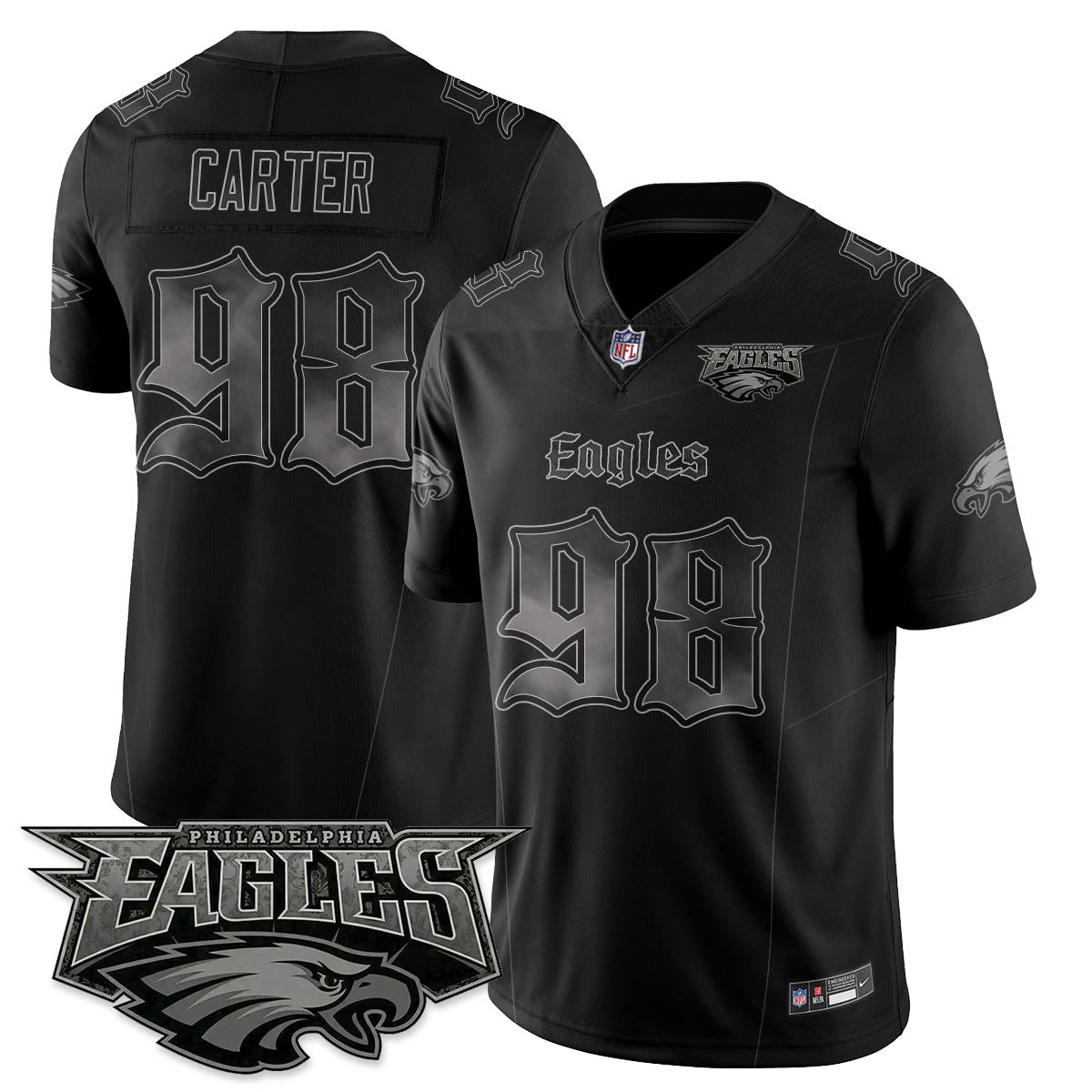 PHI 'Dark Gothic Philly' Vapor Limited Jersey - All Stitched