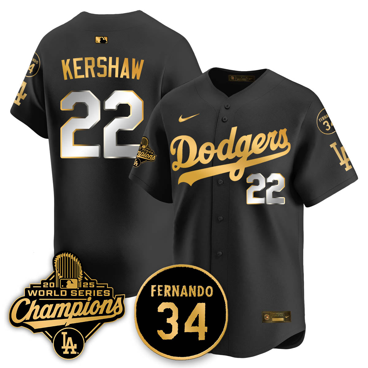 LAD 2025 World Series Champions Jersey - All Stitched