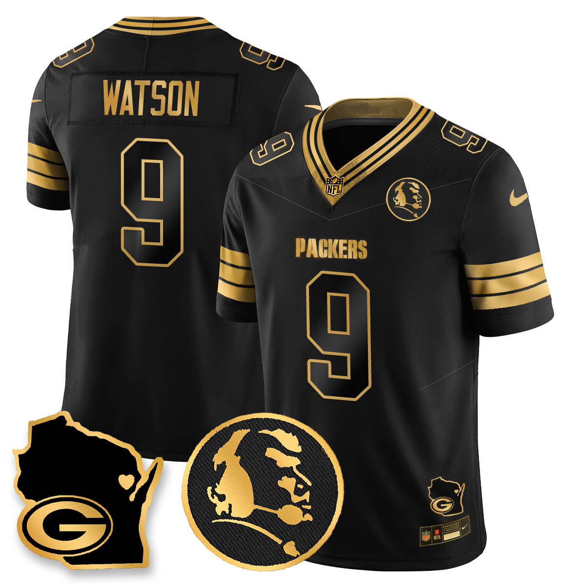 GB 4-Time Champions Vapor Limited Jersey - John Madden Patch - All Stitched