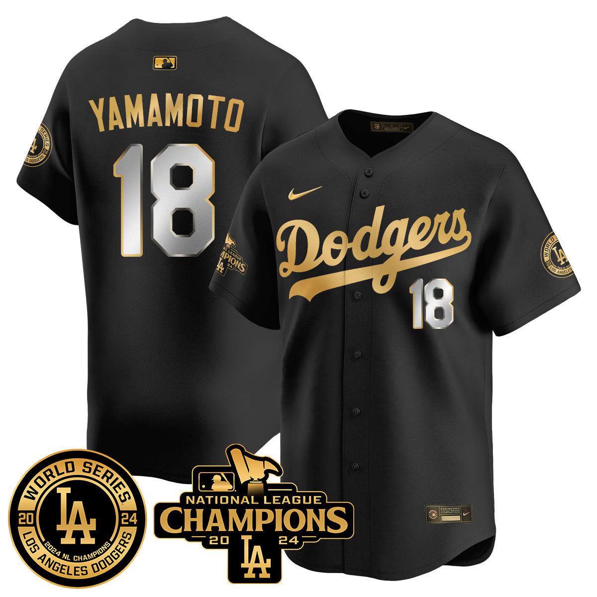 LAD World Series NL Champions Jersey - All Stitched