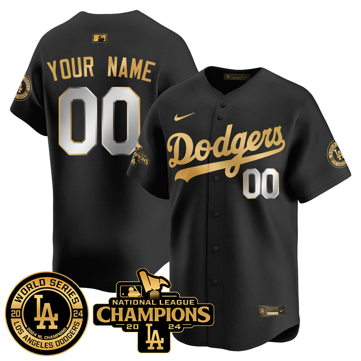 LAD World Series NL Champions Custom Jersey - All Stitched