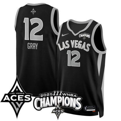 Las Vegas Aces 2025 WNBA Championship Jersey - All Stitched