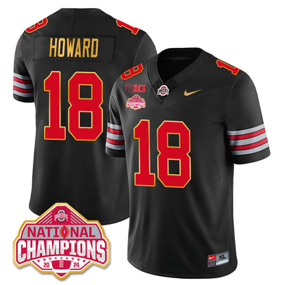 OSU 'Heritage Stripe' 2025 CFP Patch - National Champions Gold Jersey - All Stitched