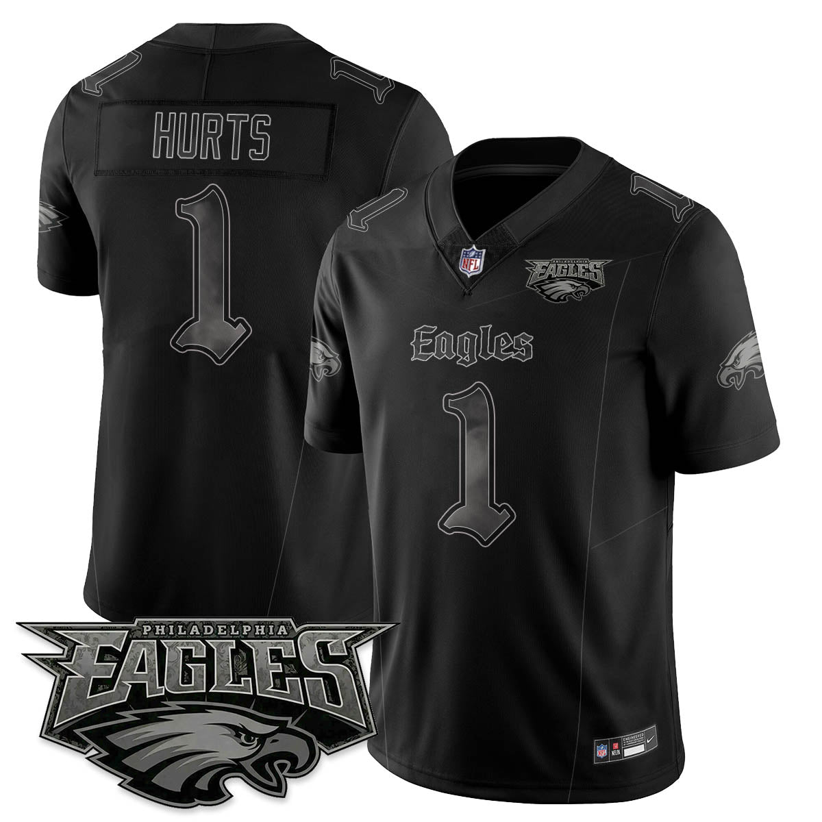 PHI 'Dark Gothic Philly' Vapor Limited Jersey - All Stitched