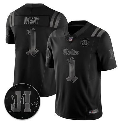 IND 'Dark Gothic' Vapor Limited Jersey - Jim Irsay Patch - All Stitched