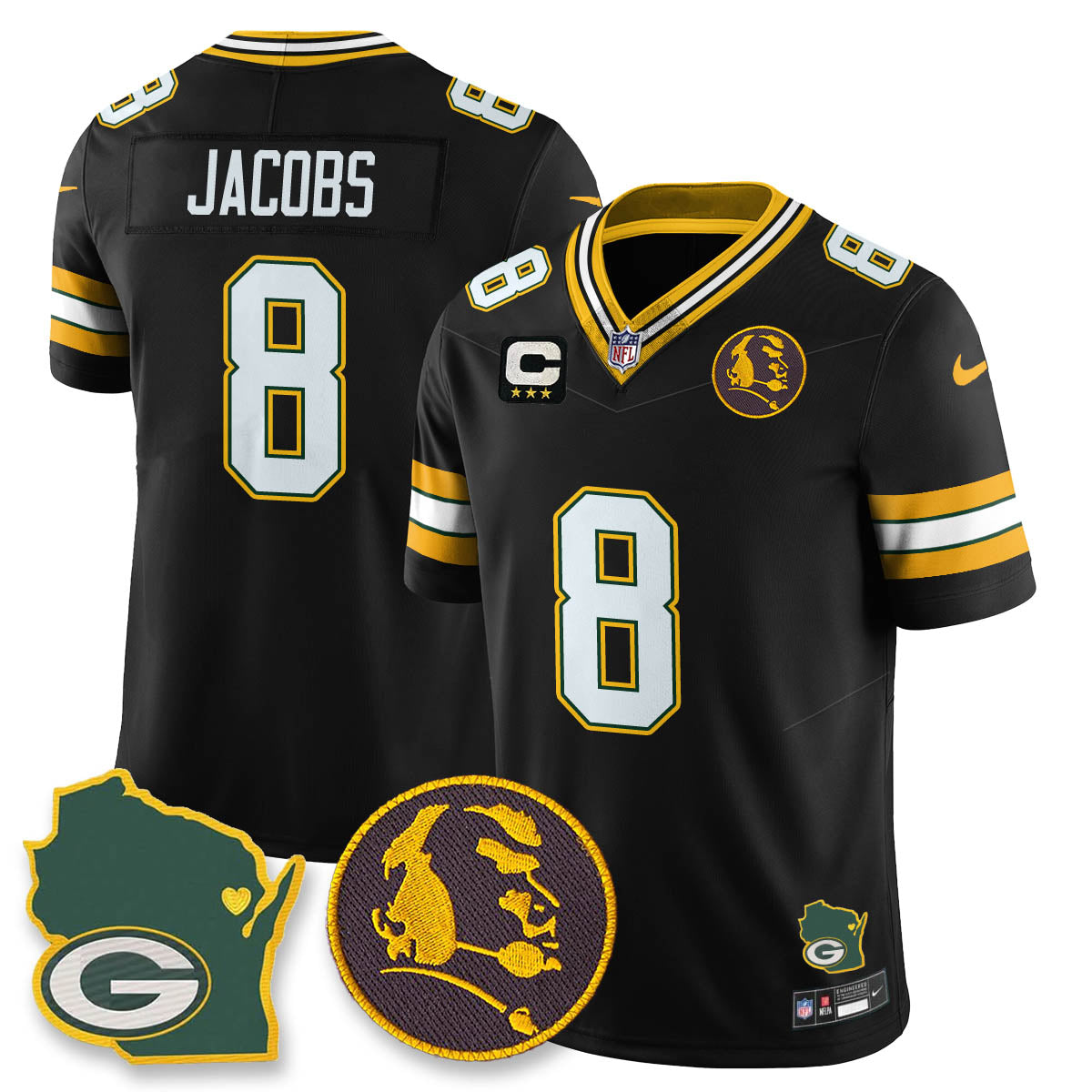 GB Vapor Limited Jersey - John Madden Patch - All Stitched