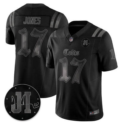 IND 'Dark Gothic' Vapor Limited Jersey - Jim Irsay Patch - All Stitched