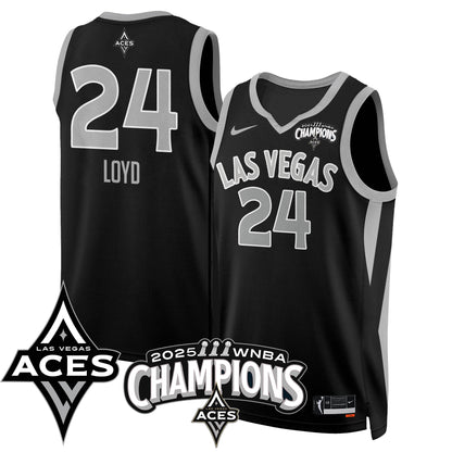 Las Vegas Aces 2025 WNBA Championship Jersey - All Stitched