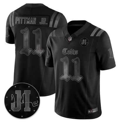 IND 'Dark Gothic' Vapor Limited Jersey - Jim Irsay Patch - All Stitched
