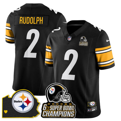 PIT 6-Time Champions Patch Vapor Limited Jersey - All Stitched