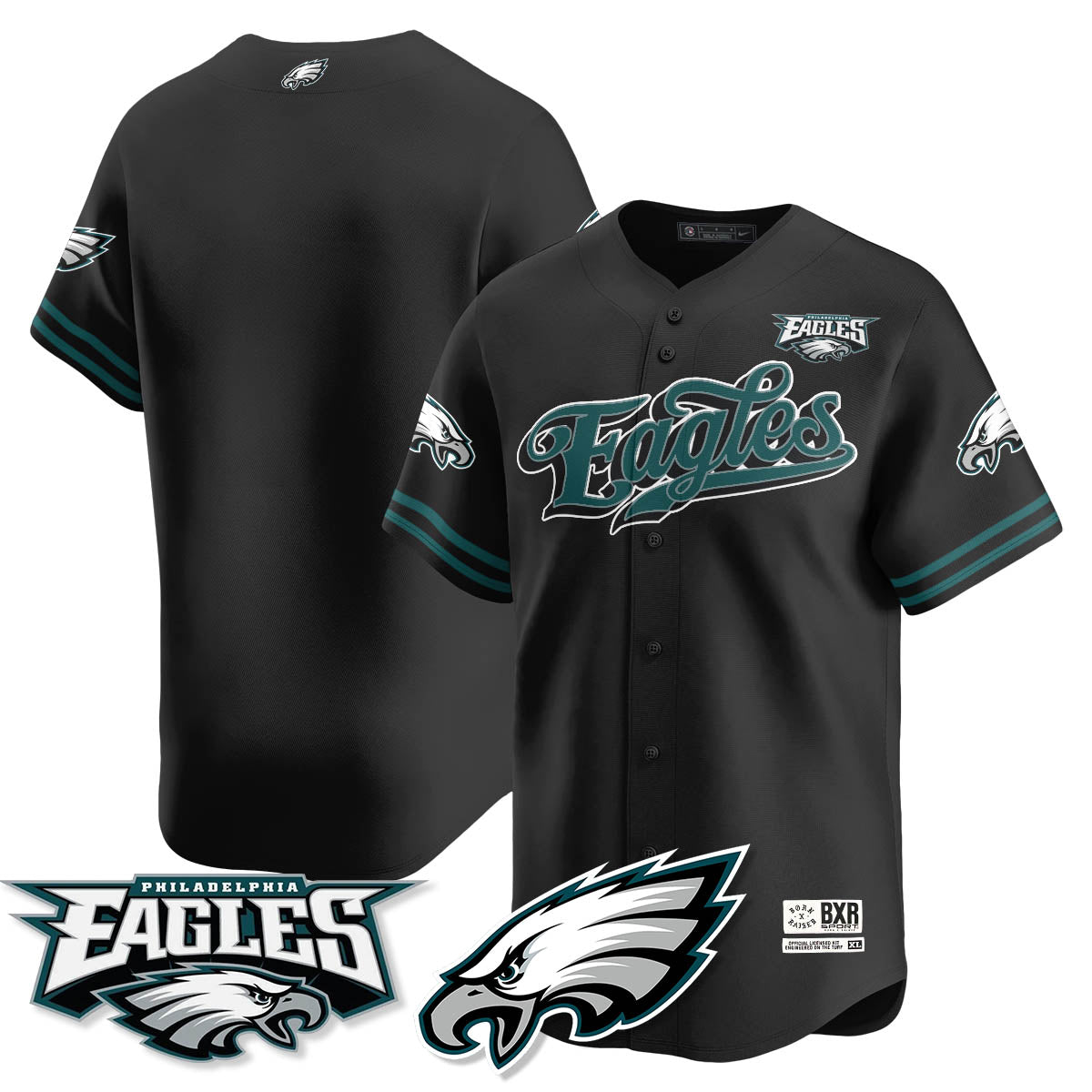 PHI Born x Raised Baseball Jersey - All Stitched