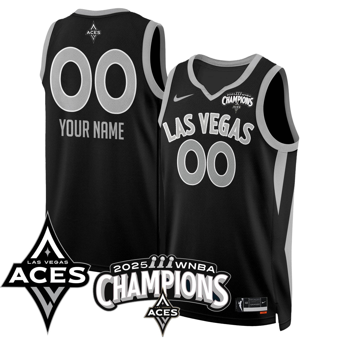 Las Vegas Aces 2025 WNBA Championship Jersey - All Stitched