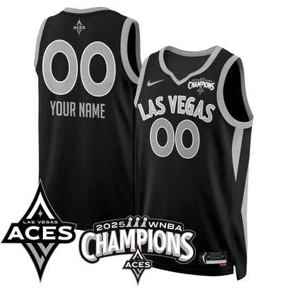 Las Vegas Aces 2025 WNBA Championship Jersey - All Stitched