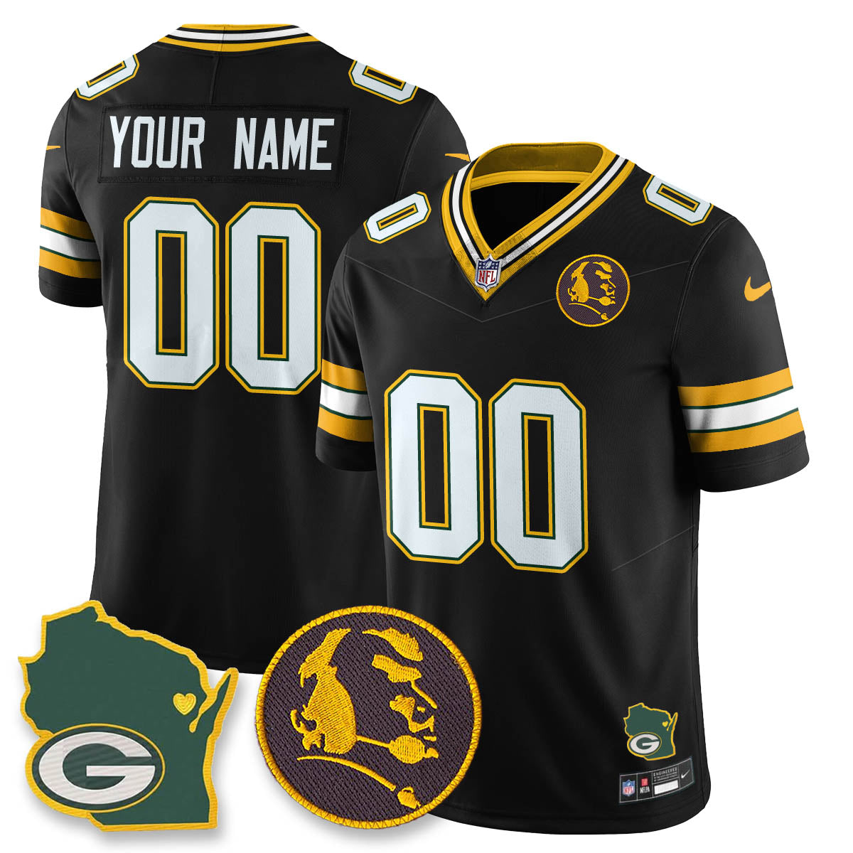 GB Vapor Limited Jersey - John Madden Patch - All Stitched
