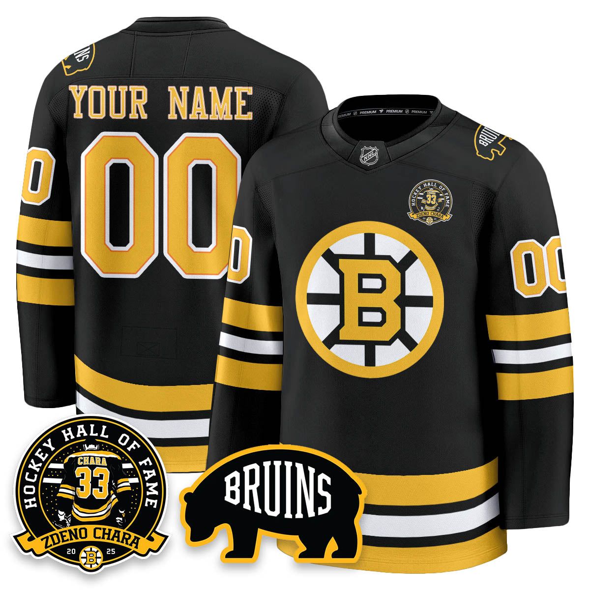 BOS Premium Hockey Jersey - Zdeno Chara HOF - All Stitched