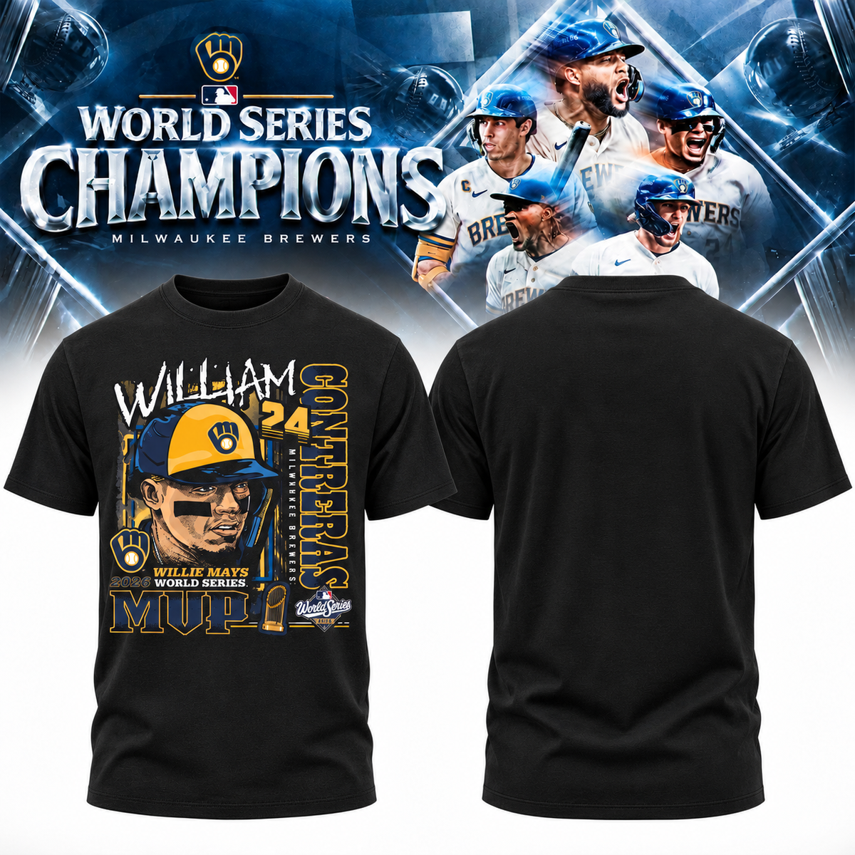 MIL World Series Champions One Side T-Shirt - Printed V22