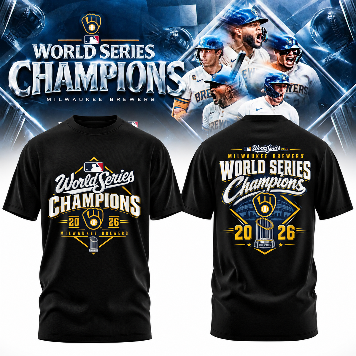 MIL World Series Champions Two Sides T-Shirt - Printed V10