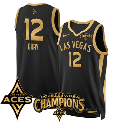 Las Vegas Aces 2025 WNBA Championship Jersey - All Stitched