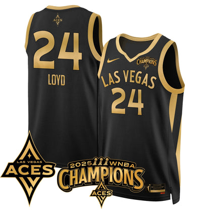 Las Vegas Aces 2025 WNBA Championship Jersey - All Stitched