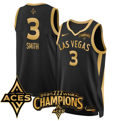 Las Vegas Aces 2025 WNBA Championship Jersey - All Stitched