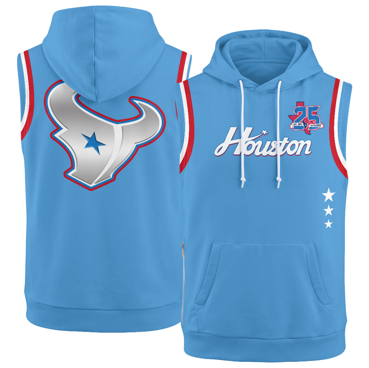 HOU Star Edition Sleeveless Hoodie Tank Top - Printed
