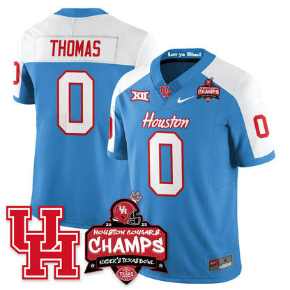 Houston Cougar Football 2025 Kinder's Texas Bowl Champions Jersey - All Stitched