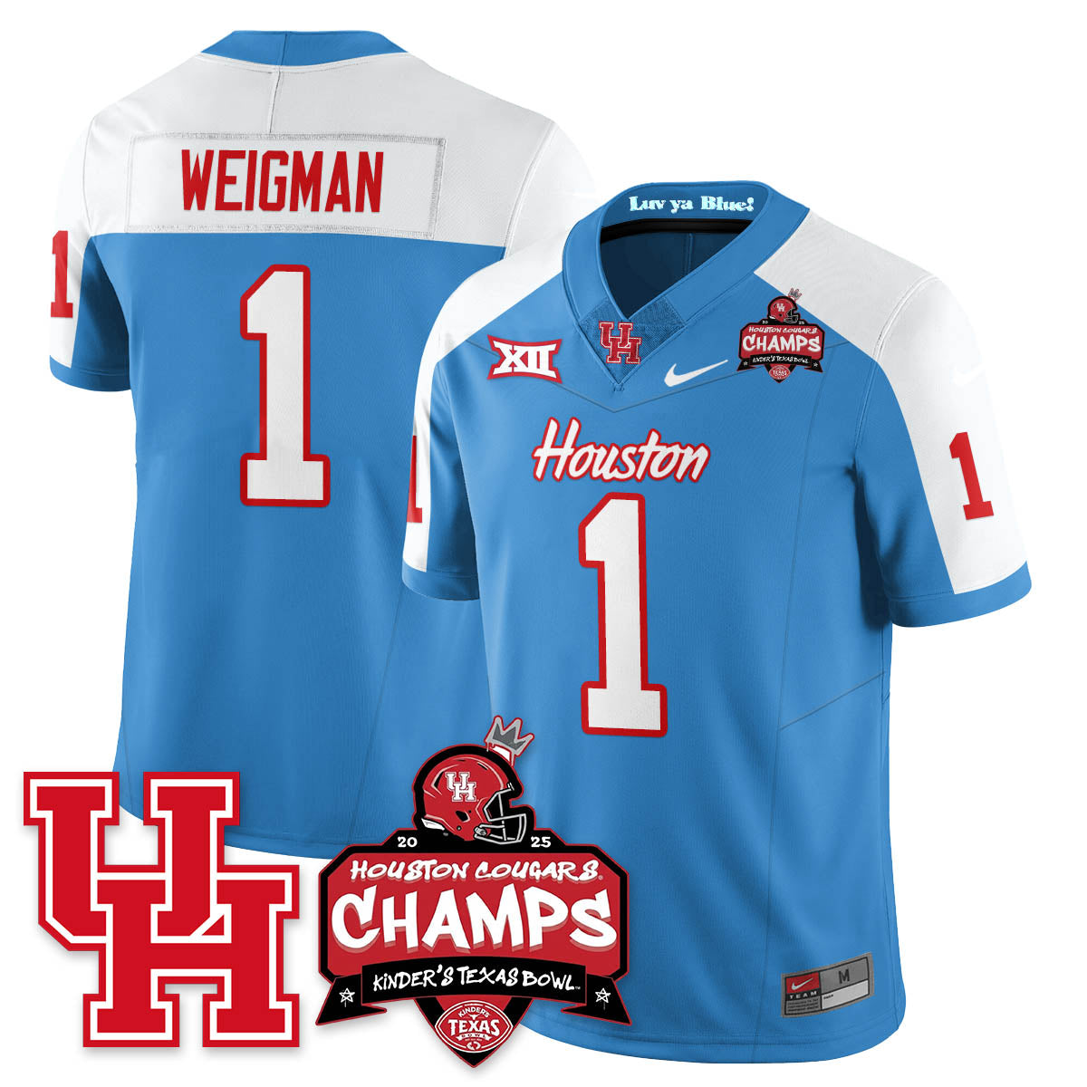 HCG Football 2025 Kinder's Texas Bowl Champions Jersey - All Stitched