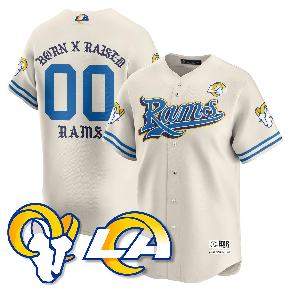 LAR Born x Raised Baseball Jersey - All Stitched