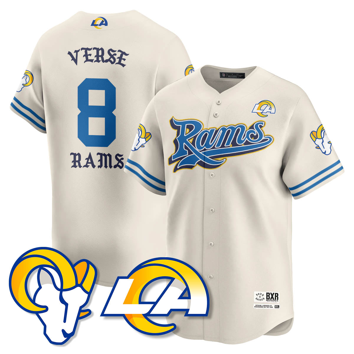 LAR Born x Raised Baseball Jersey - All Stitched