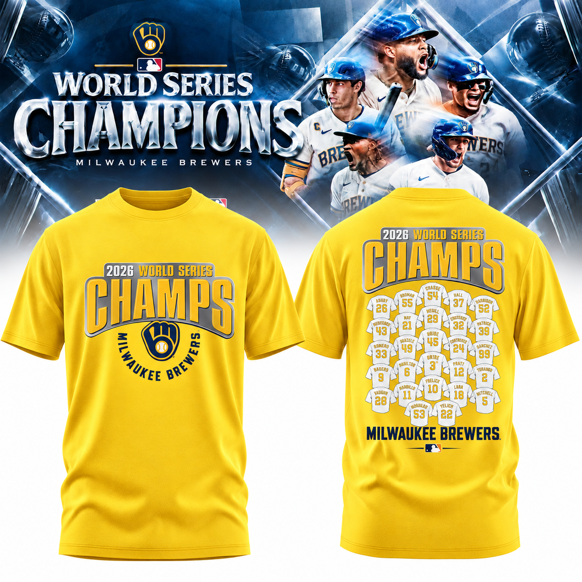 MIL World Series Champions Two Sides T-Shirt - Printed V18