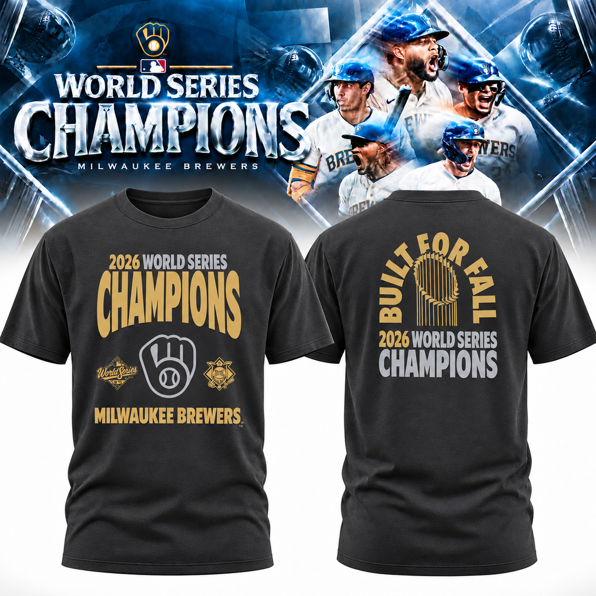MIL World Series Champions Two Sides T-Shirt - Printed V17