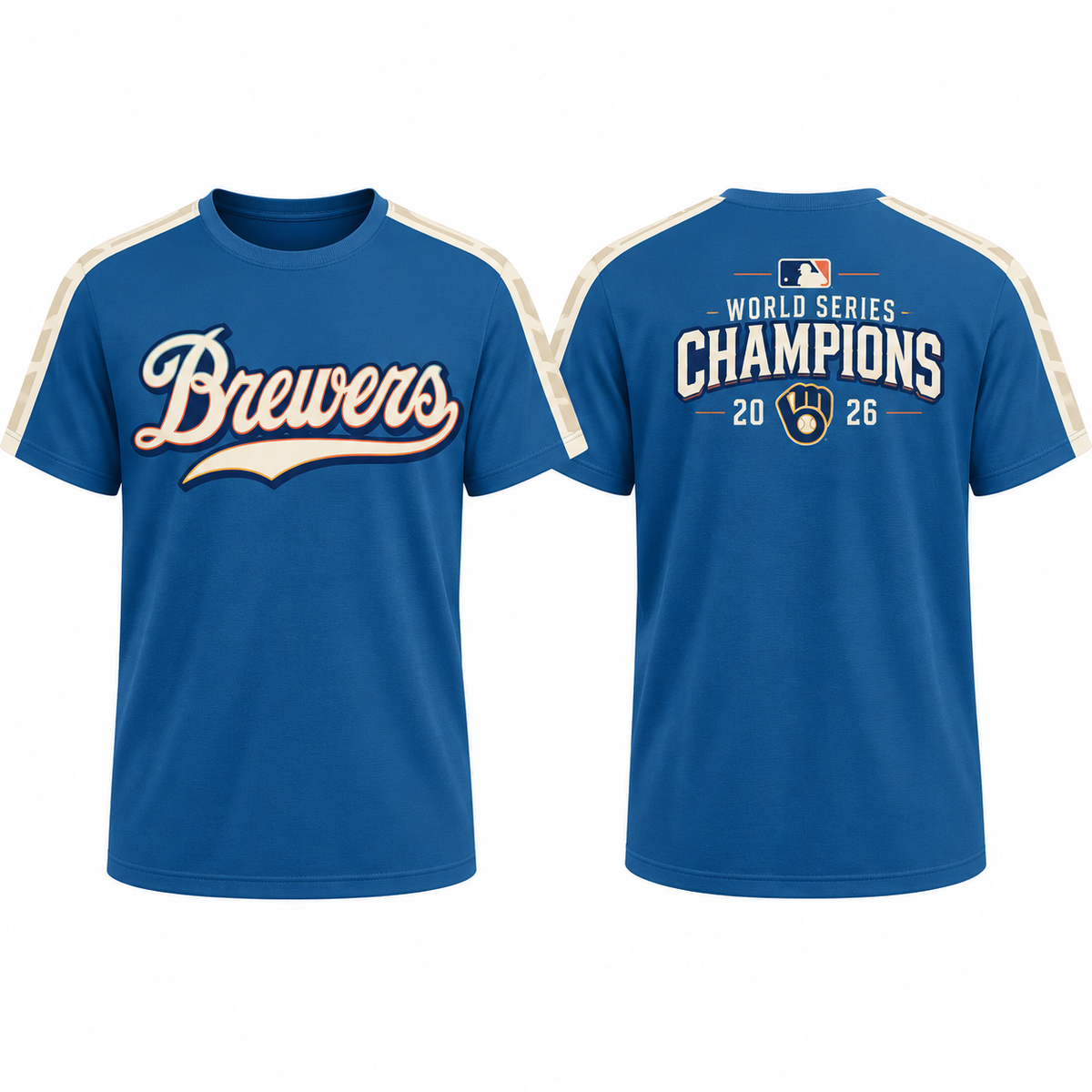 MIL Brewers City Connect 2026 World Series Champions 3D T-Shirt - Printed V7