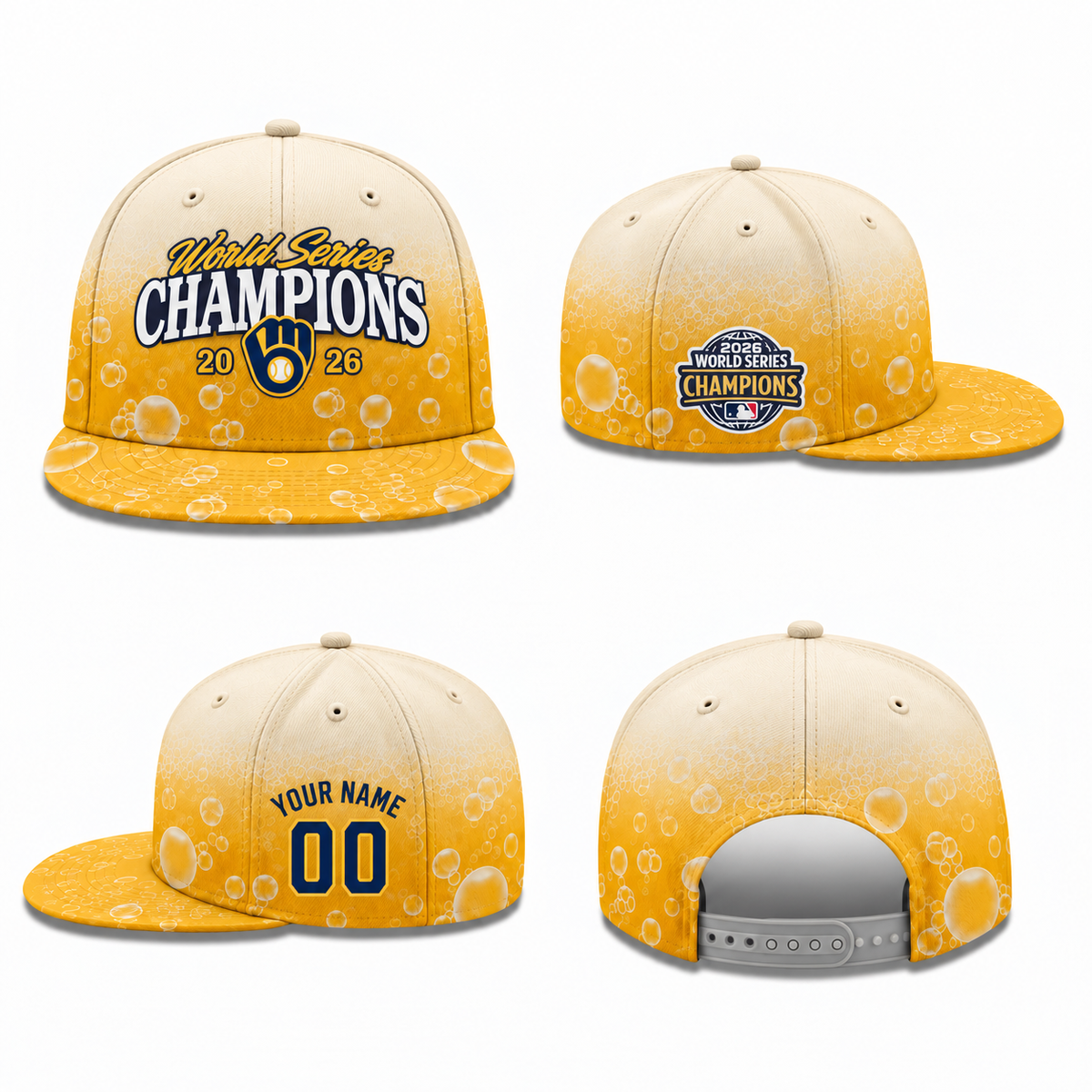 MIL 2026 World Series Champions Personalized Snapback Cap - Printed V6