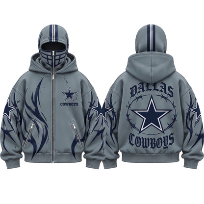 DAL Gothic Style Mask Zip Up Hoodie - Printed V2