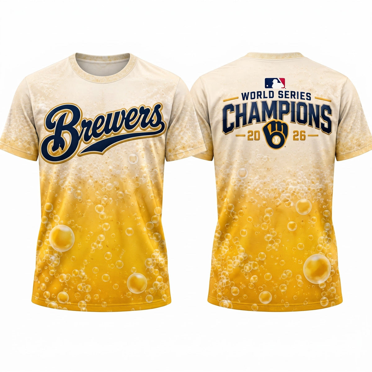 MIL "Pitcher & Pint" 2026 World Series Champions 3D T-Shirt - Printed V6
