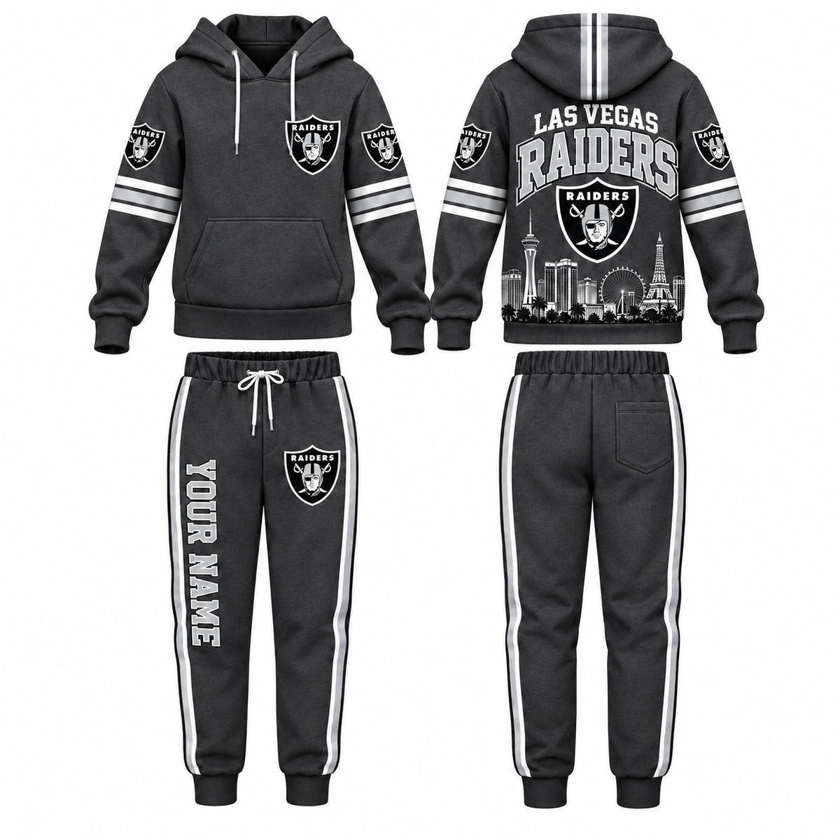 LVR Streetwear Custom Hoodie Pants Set - Printed
