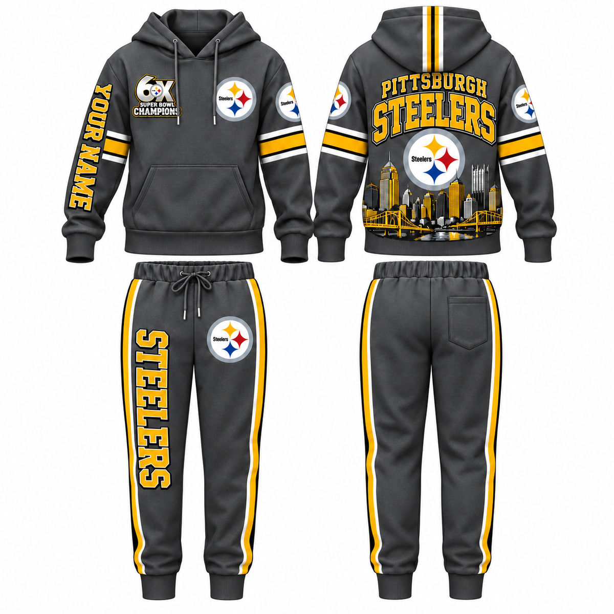PIT Streetwear Custom Hoodie Pants Set - Printed