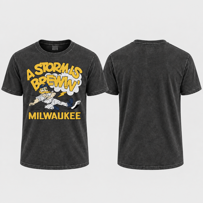 MIL A Storm Is Brewin' Washed T-Shirt - Printed