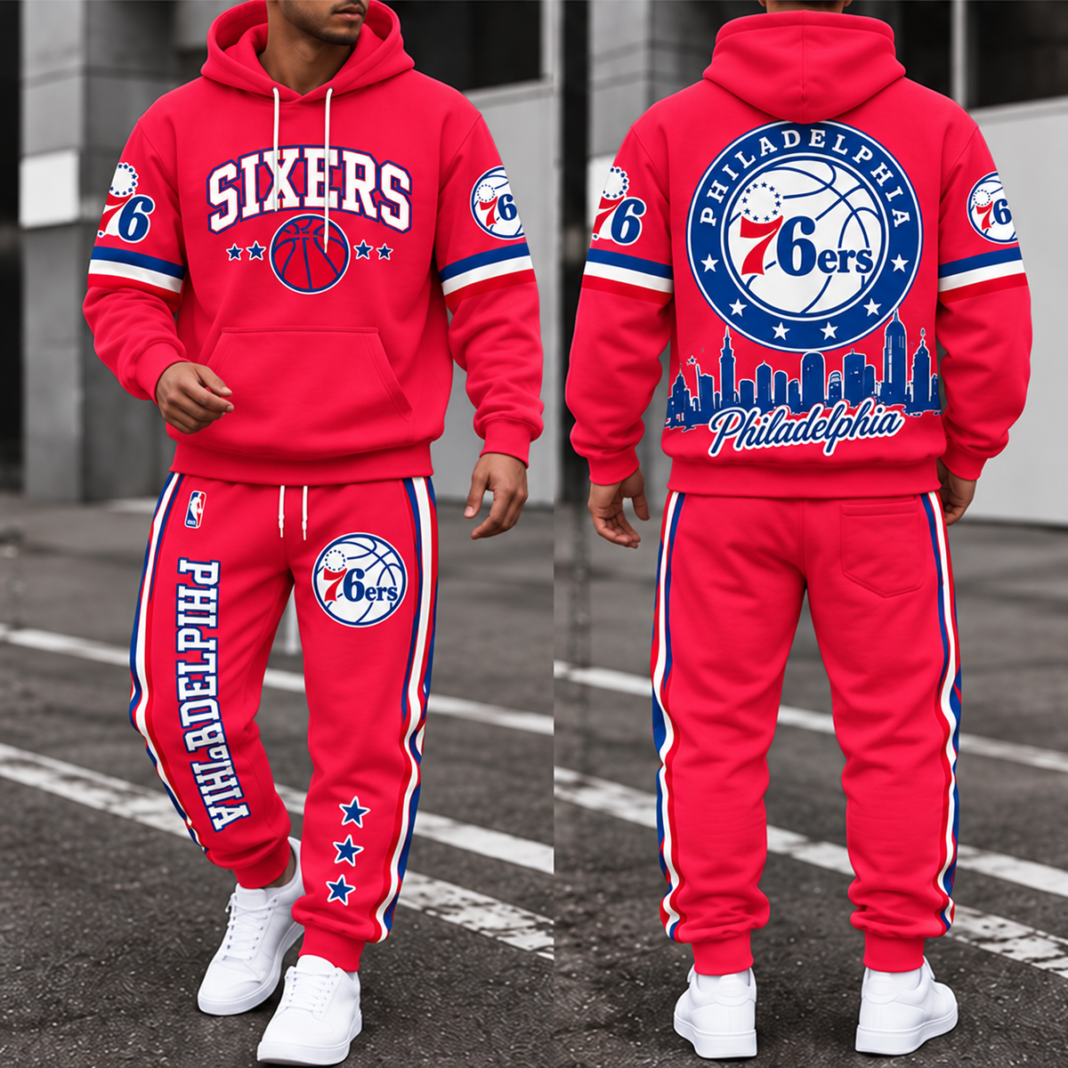 PHI Streetwear Hoodie Pants Set - Printed