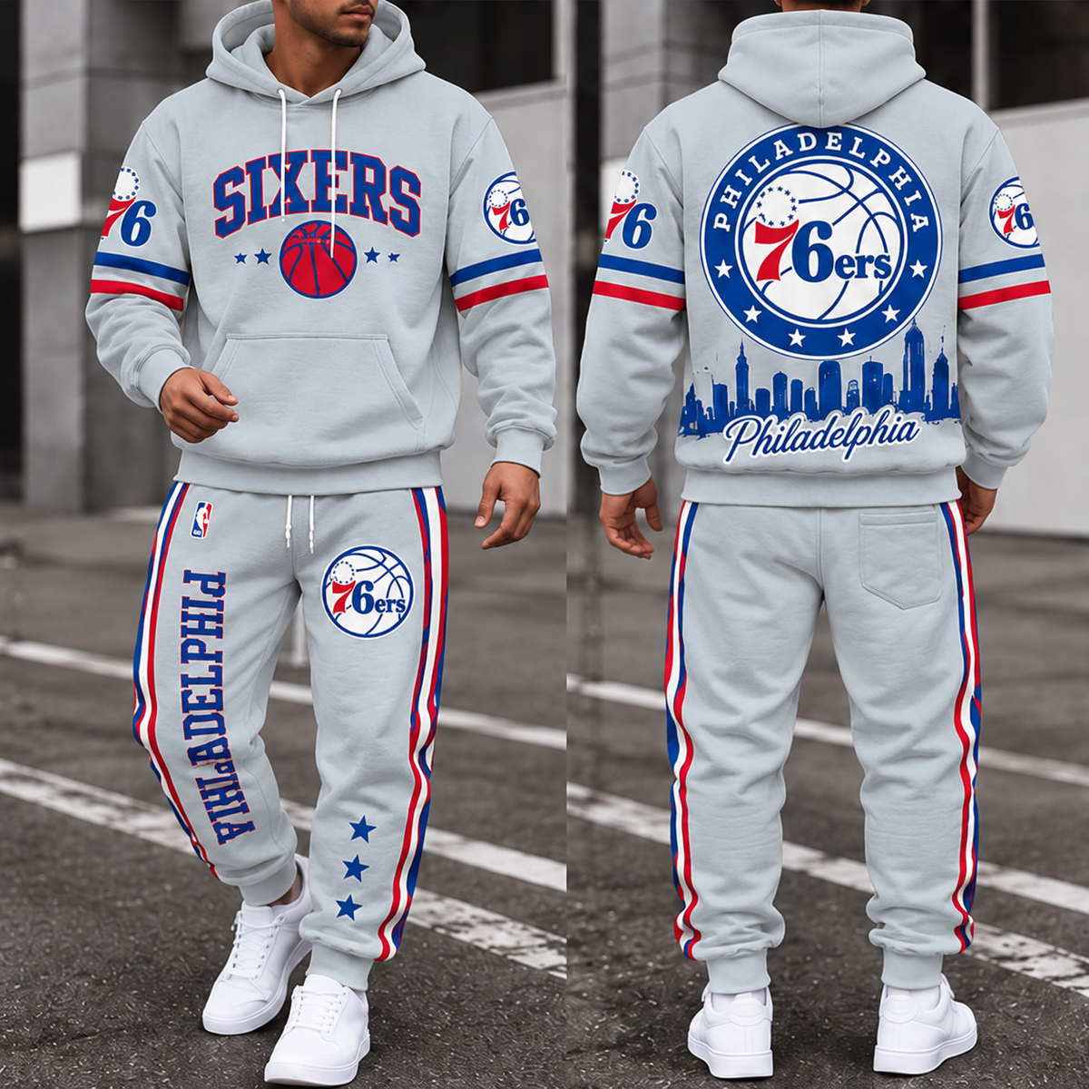 PHI Streetwear Hoodie Pants Set - Printed
