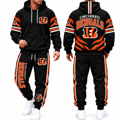 CIN Streetwear Hoodie Pants Set - Printed