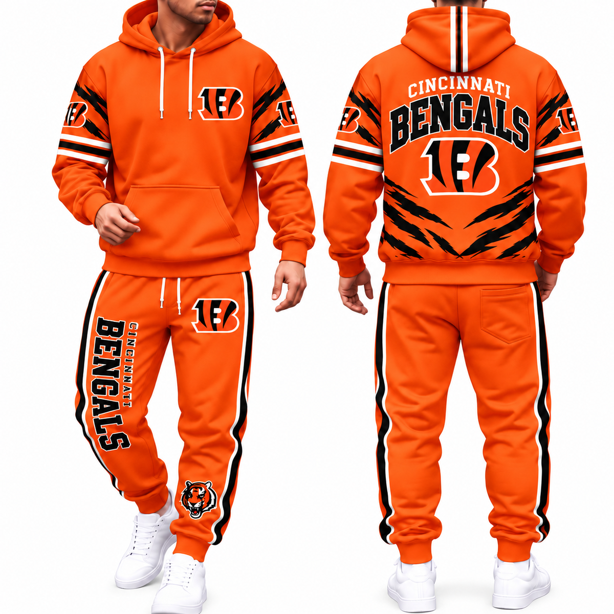 CIN Streetwear Hoodie Pants Set - Printed