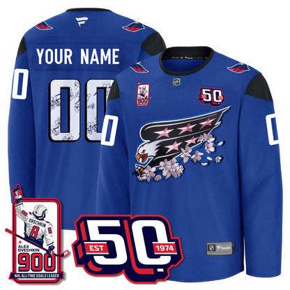 Custom WSH 2025 Premium Jersey - 900 GOALS -  All Stitched