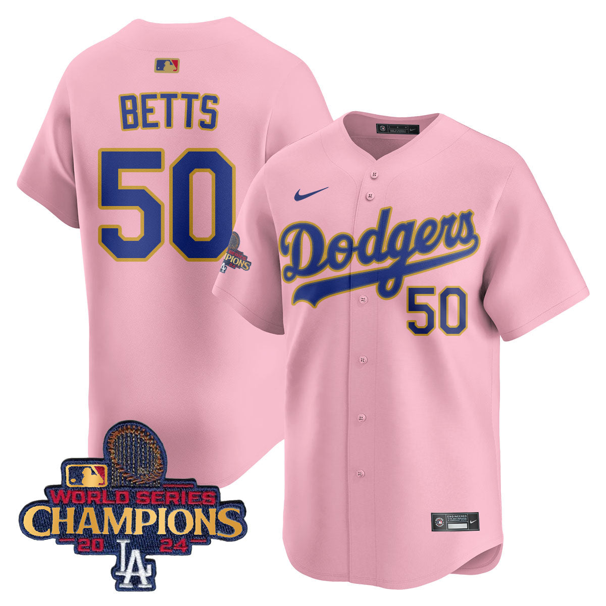 Dodgers 2025 Gold Vapor Premier Limited Jersey - All Stitched