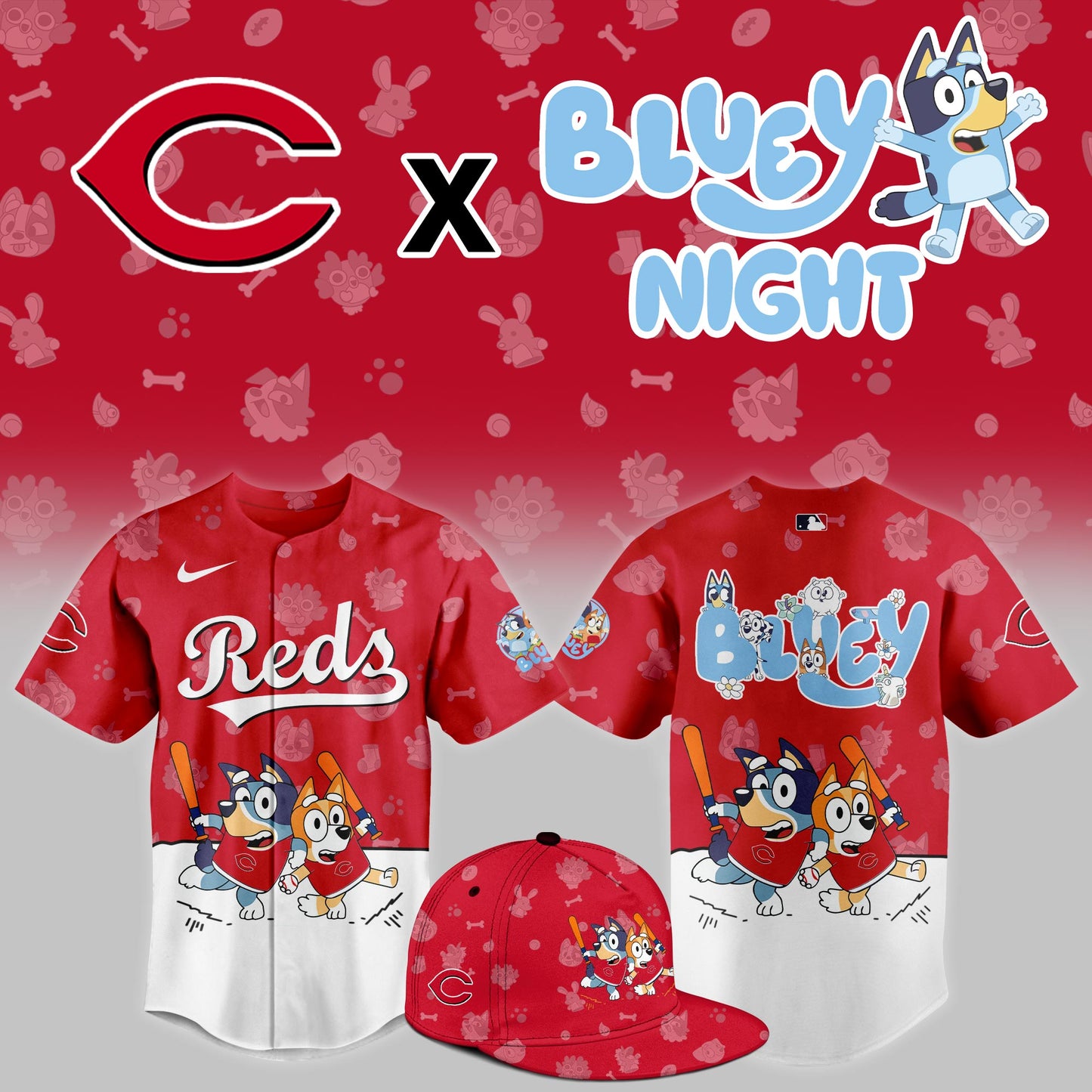 Cincinnati Reds 2025 Bluey Night Limited Jersey