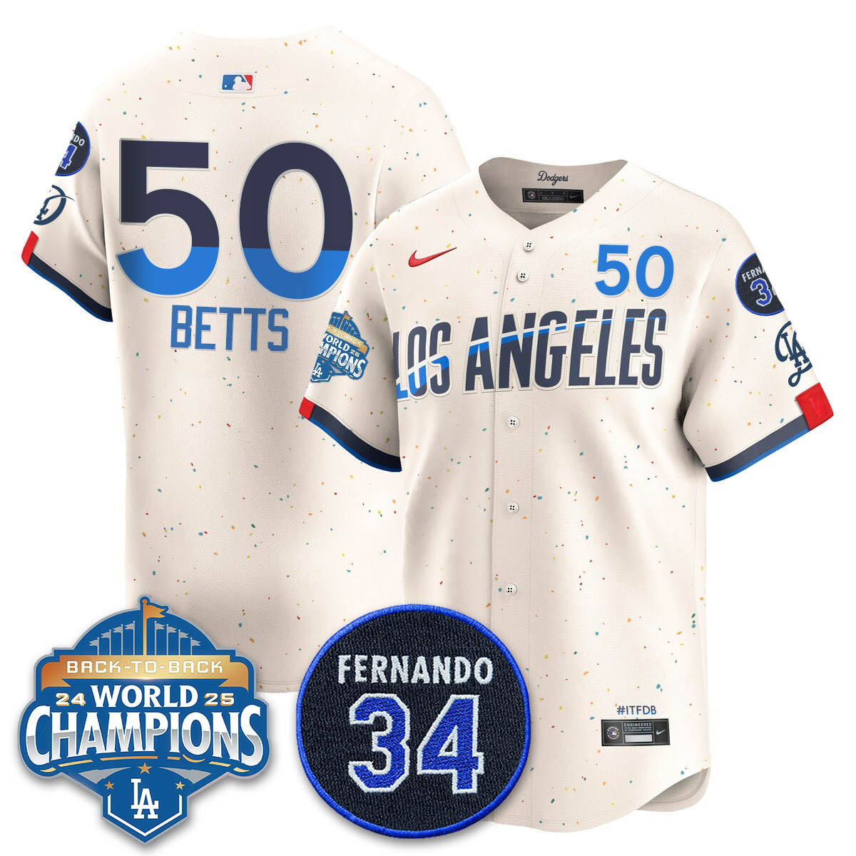 LAD 2025 Back To Back Champions Jersey - All Stitched