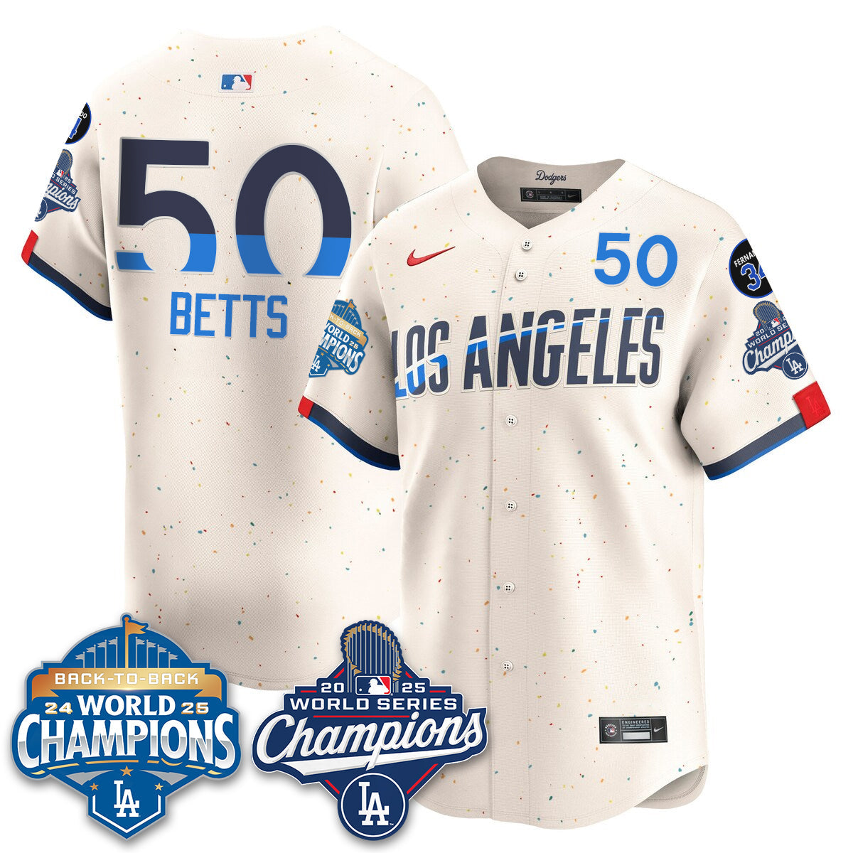 LAD 2025 World Series Champions Jersey - All Stitched N2